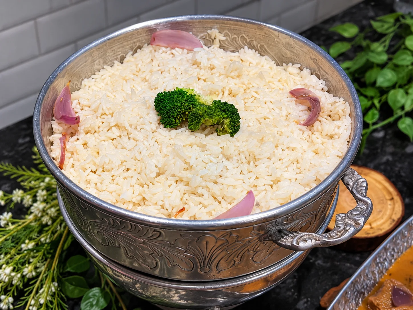 Arroz branco — foto do Buffet André Melo