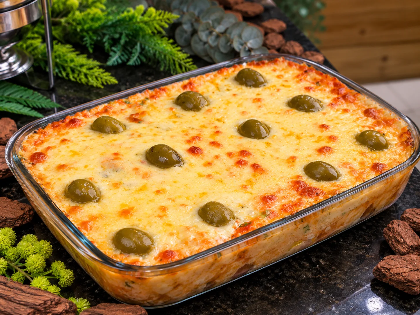 Gratin de bacalhau — foto do Buffet André Melo